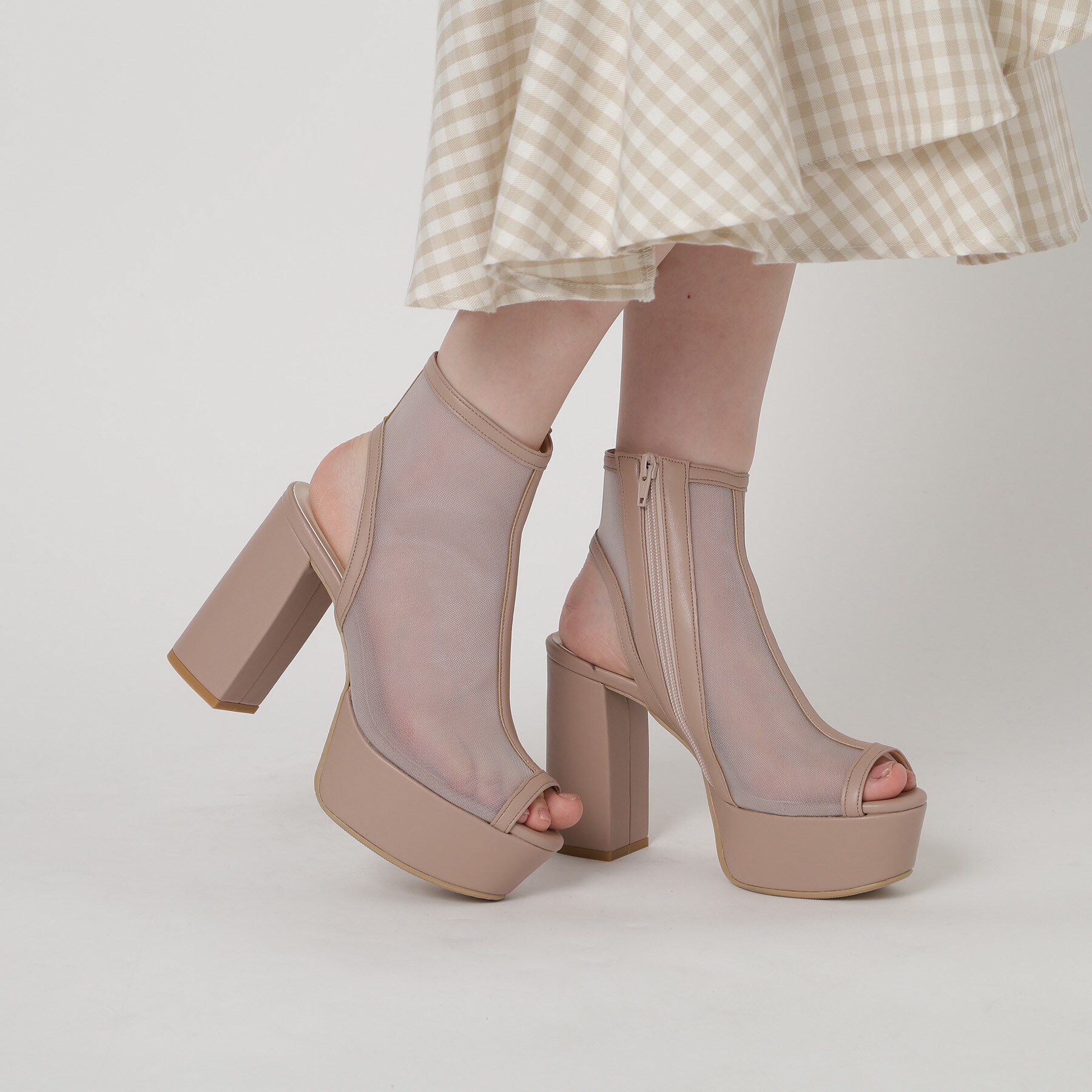 ESPERANZA「厚底ラク盛りブーツヒールサンダル」|ショートブーツ|