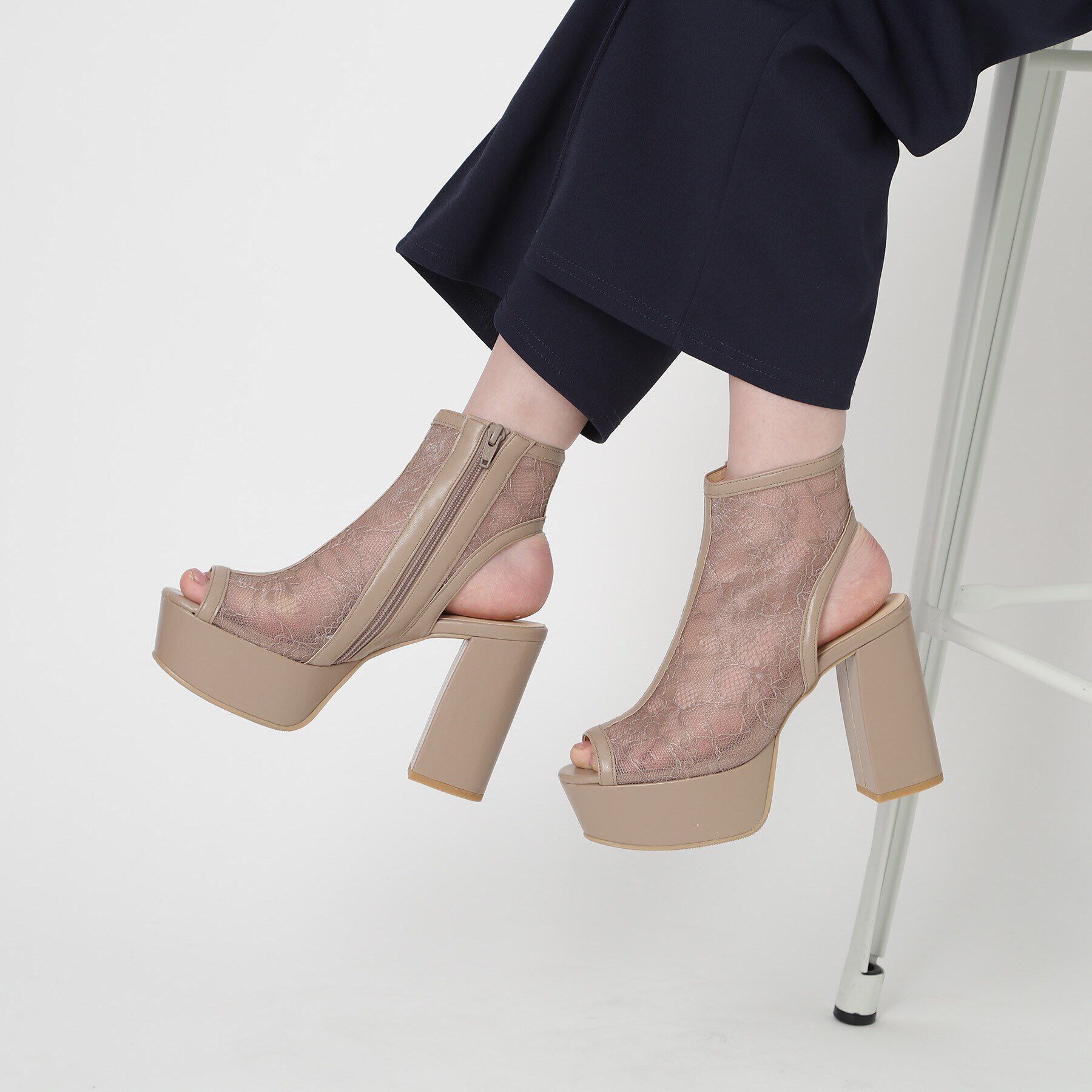 ESPERANZA「厚底ラク盛りブーツヒールサンダル」|ショートブーツ|