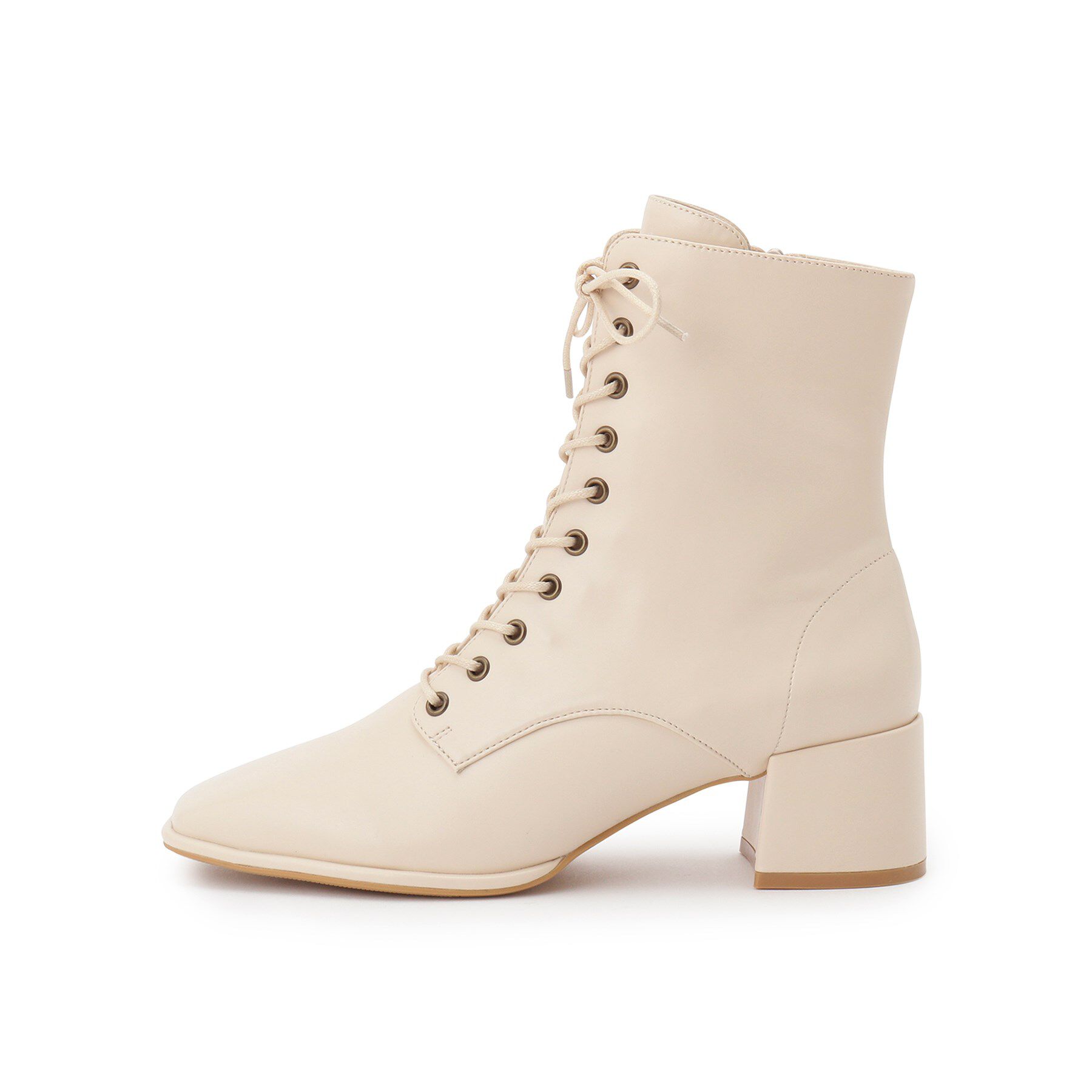 ESPERANZA「レースアップミドルヒールブーツ」|ショートブーツ|