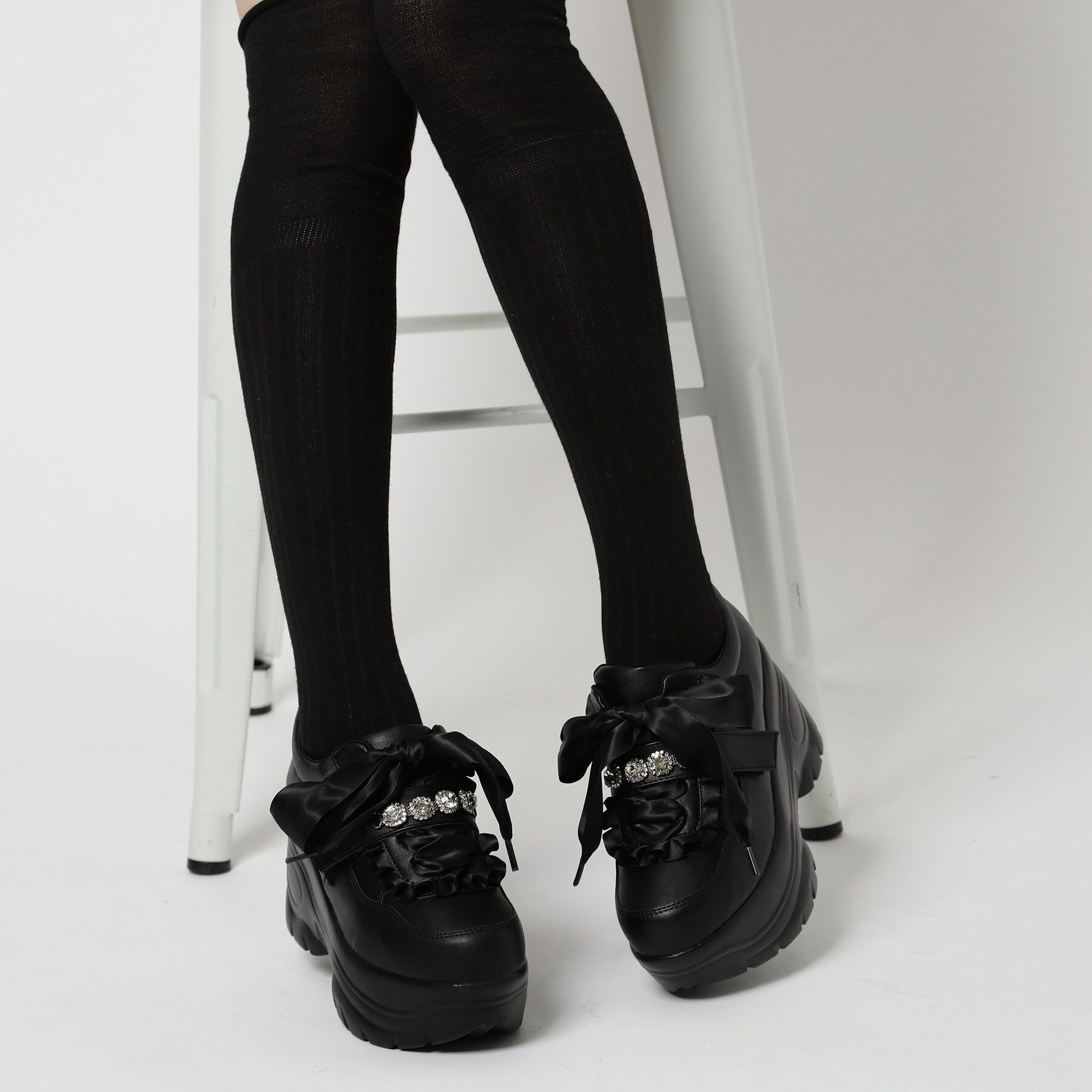 csT&P「厚底キラキラストーン付スニーカー」|スニーカー|