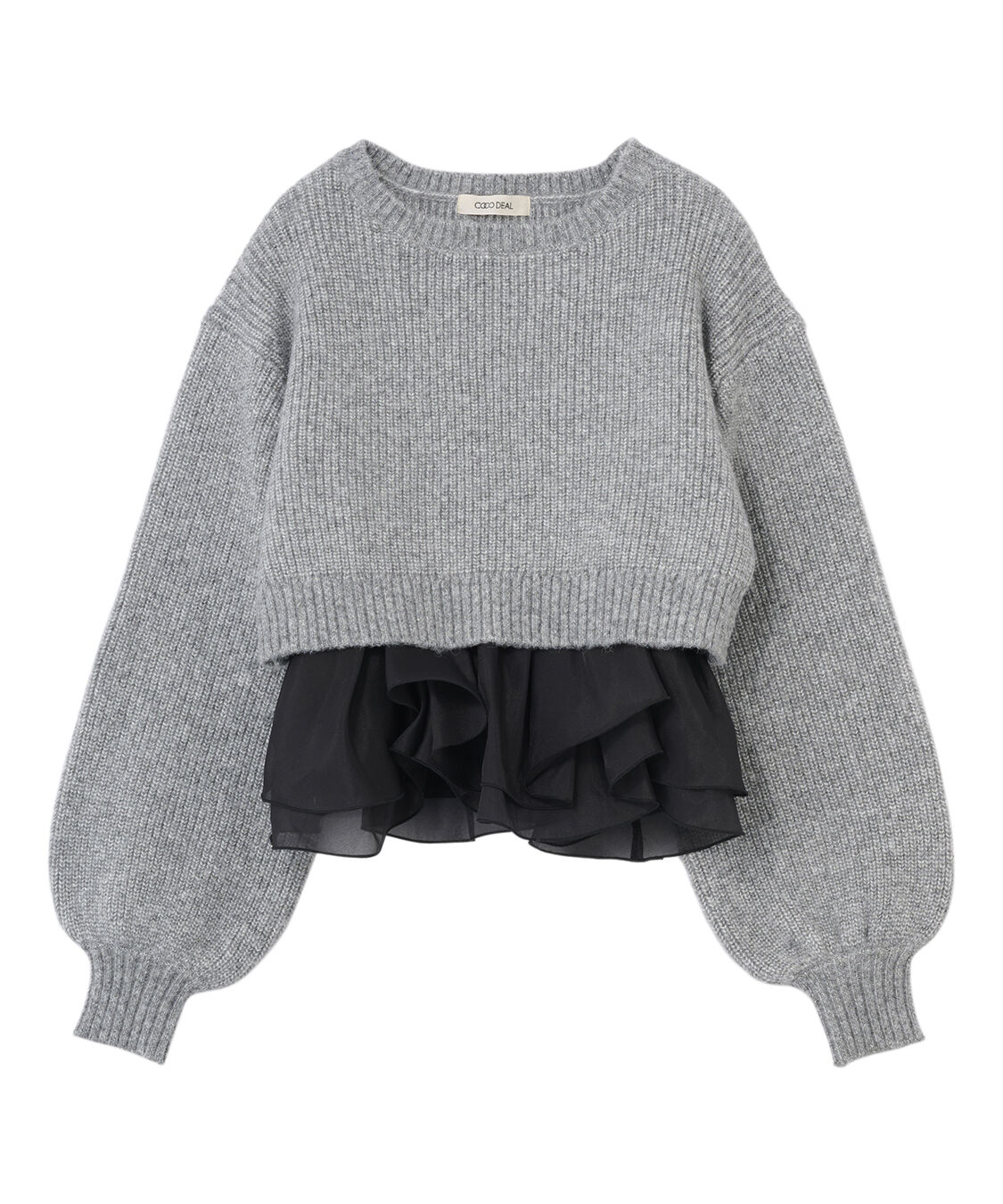 ペプラムブラウス×パフスリーブニットセット（COCO DEAL）｜ルミネの