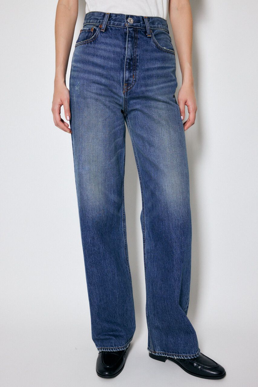 MOUSSY「HW 90S DAMAGED STRAIGHT」|デニム|D/BLU3