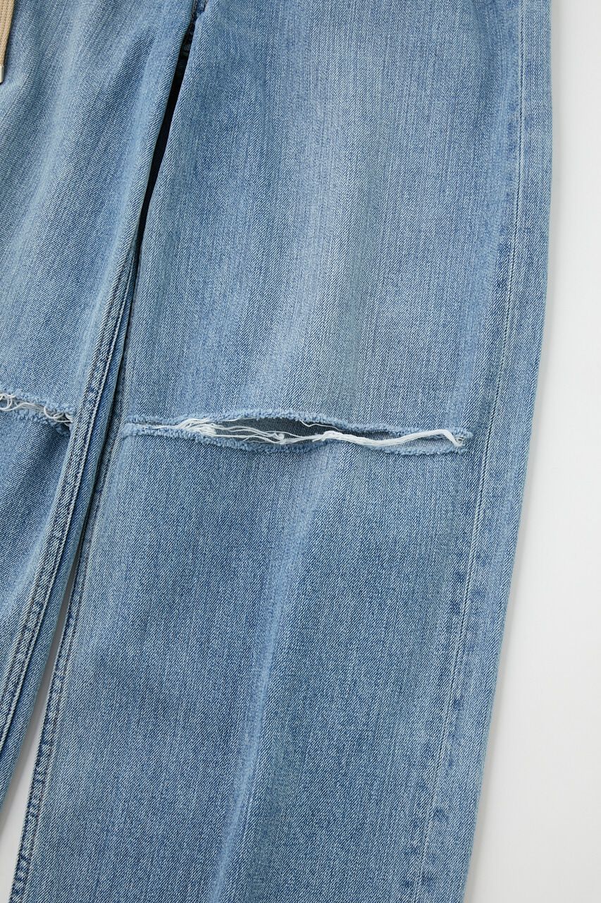MOUSSY「KNEE SLIT LOOSE STRAIGHT」|デニム|