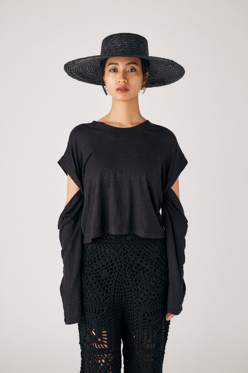 MOUSSY「SLEEVE CUT トップス」|Tシャツ・カットソー|