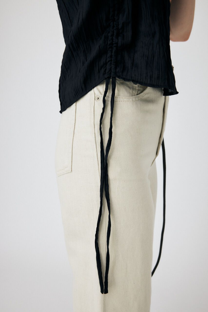 MOUSSY「SIDE GATHER H／S シャツ」|シャツ・ブラウス|