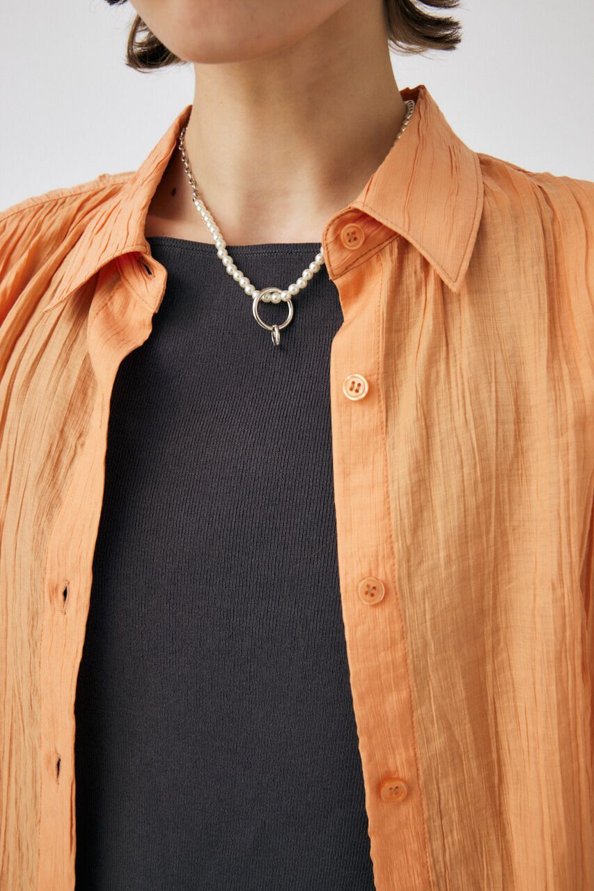 MOUSSY「SIDE GATHER H／S シャツ」|シャツ・ブラウス|