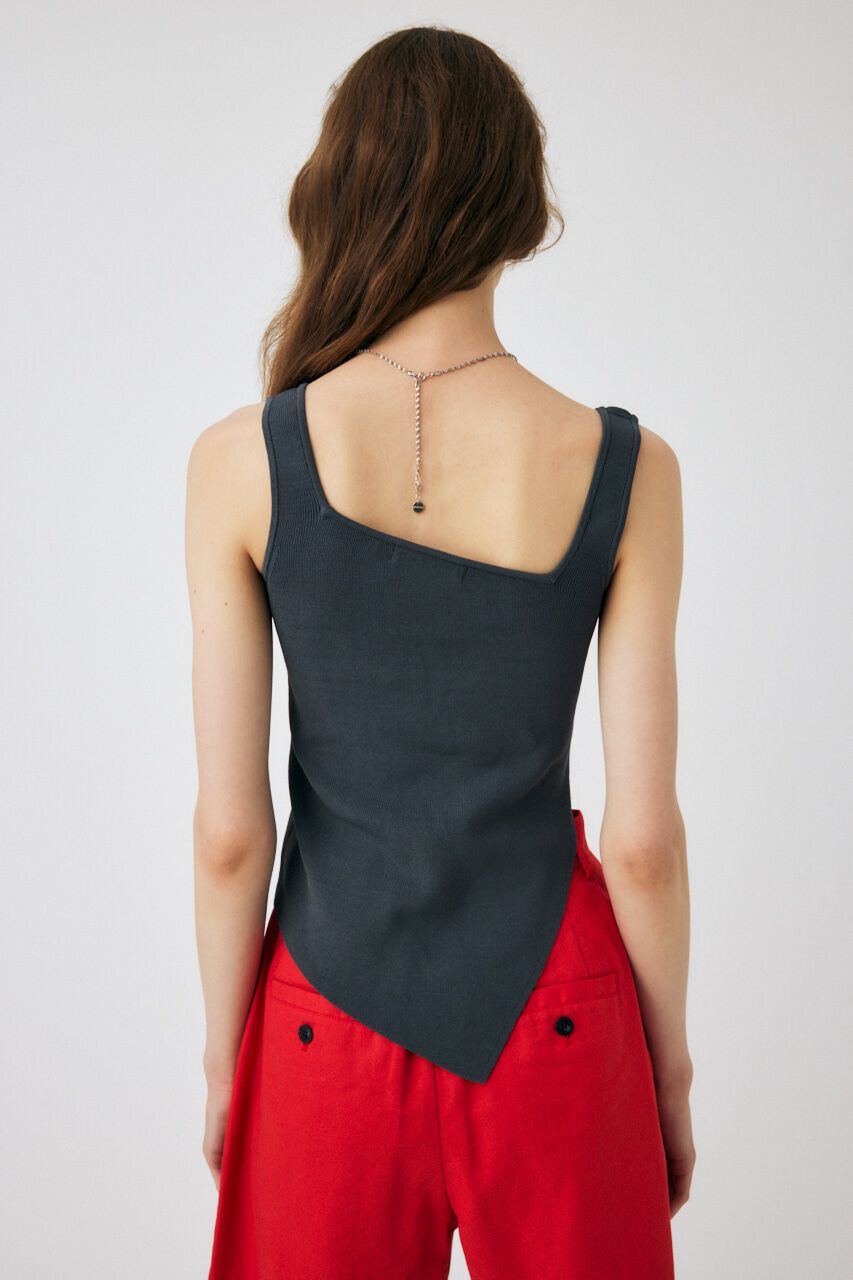 MOUSSY「ASYMMETRY HEM KNIT タンクトップ」|タンクトップ|