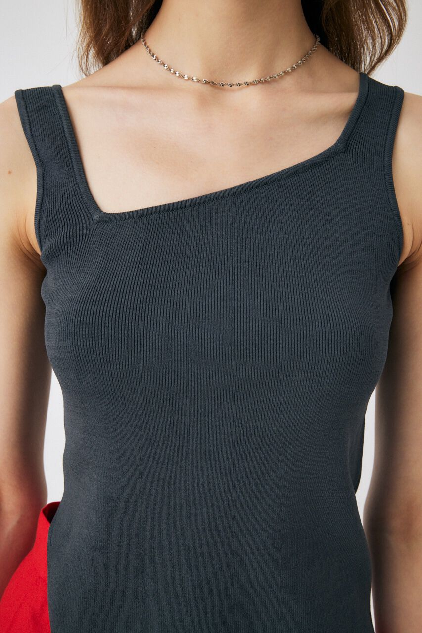 MOUSSY「ASYMMETRY HEM KNIT タンクトップ」|タンクトップ|