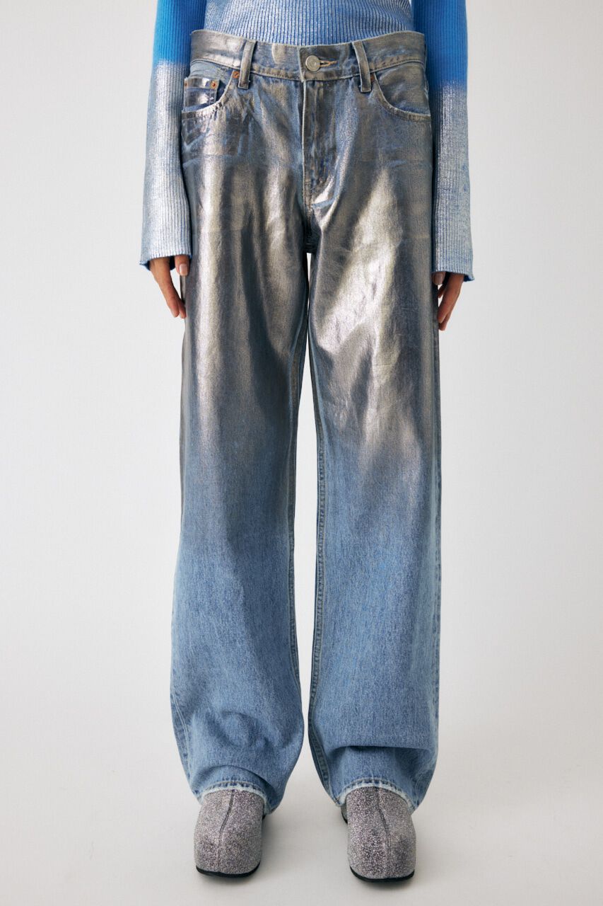 MOUSSY「FOIL PRINT 90S LOWRISE STRAIGHT」|デニム|