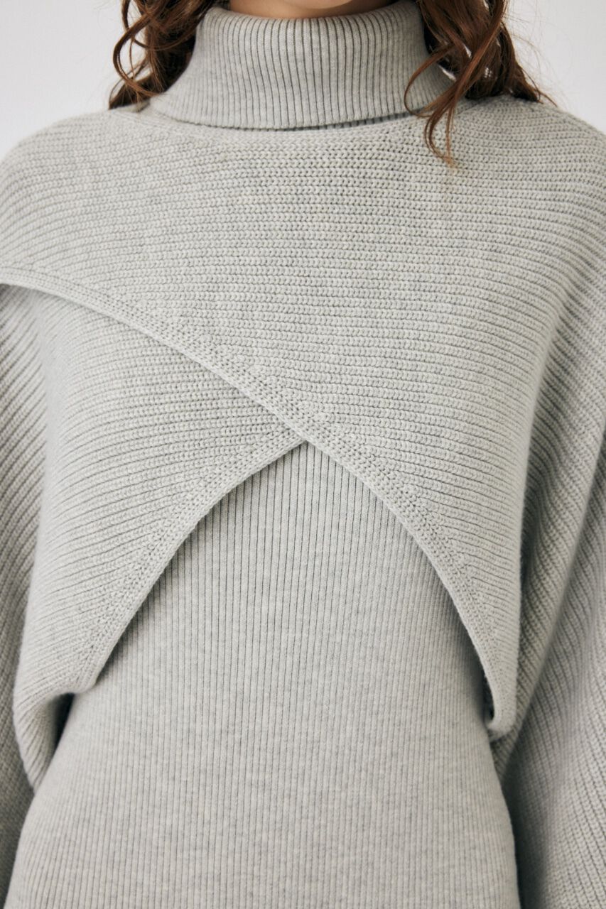 MOUSSY「SWITCHING RIB KNIT ドレス」|ワンピース|