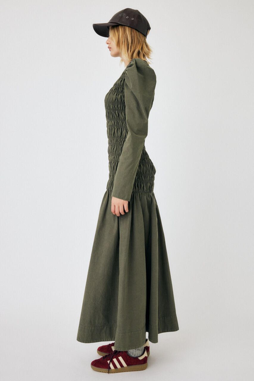 MOUSSY「SHIRRING GATHER ドレス」|ワンピース|