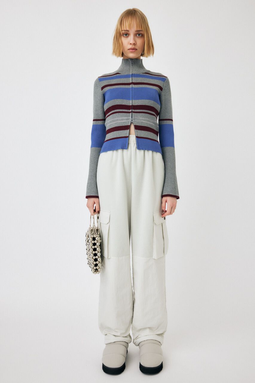 MOUSSY「W ZIP KNIT トップス」|ニット・セーター|