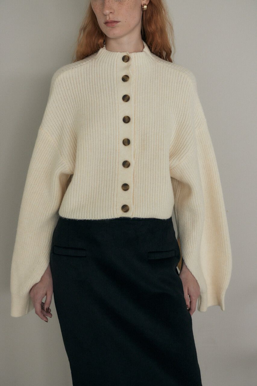 MOUSSY「バックボタンショートニット」|ニット・セーター|