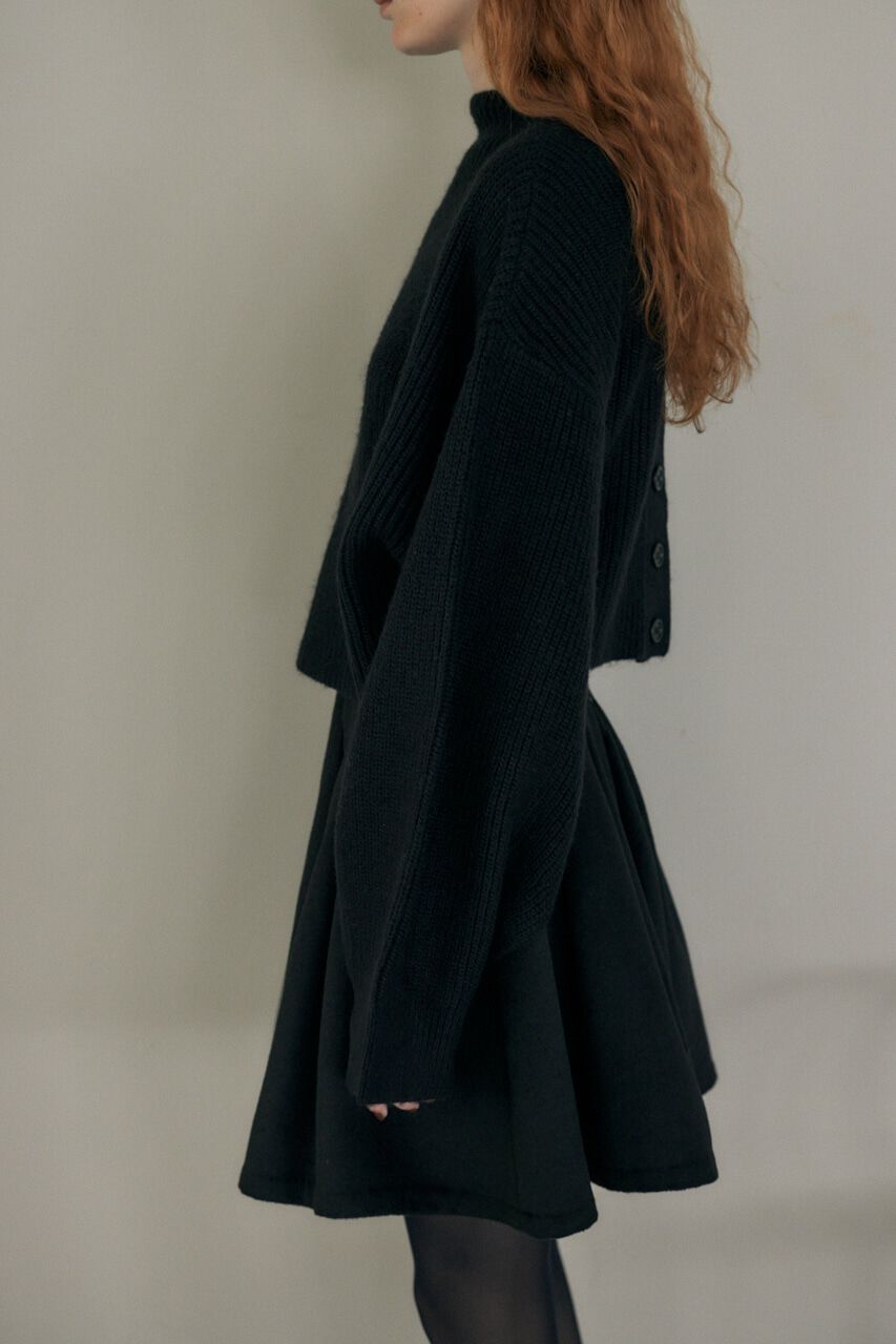 MOUSSY「バックボタンショートニット」|ニット・セーター|