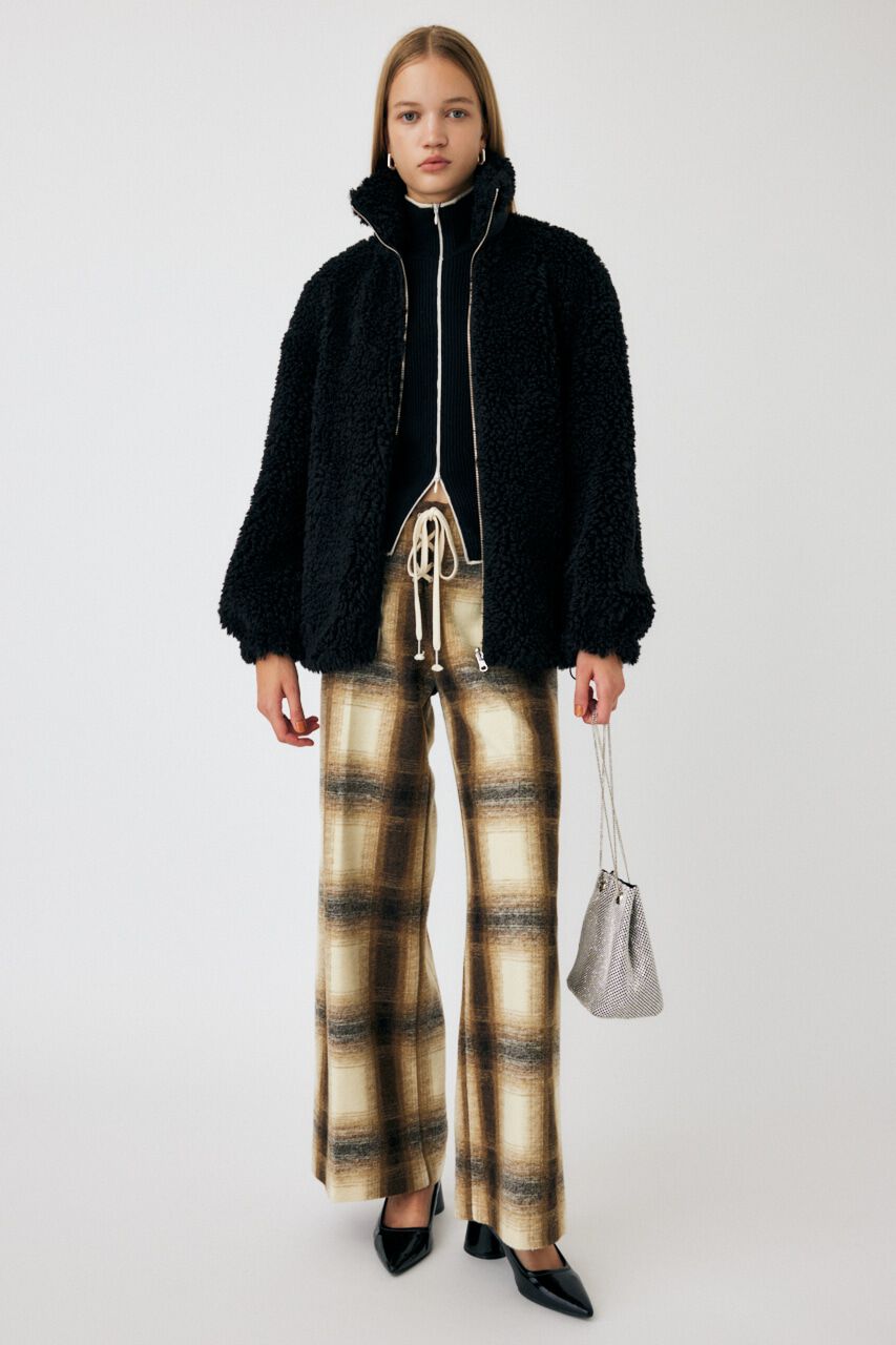 MOUSSY「BI COLOR ZIP UP RIB ニット」|ニット・セーター|