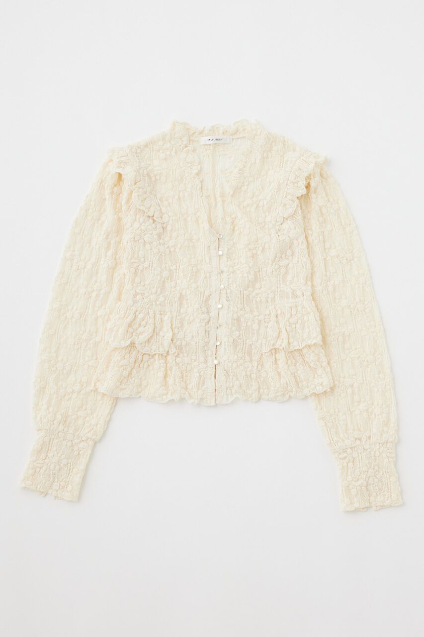 MOUSSY「RUFFLE LACY CUT ブラウス」|Tシャツ・カットソー|