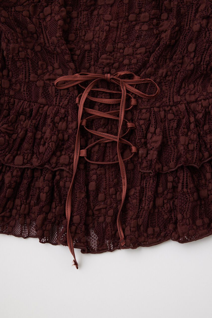 MOUSSY「RUFFLE LACY CUT ブラウス」|Tシャツ・カットソー|