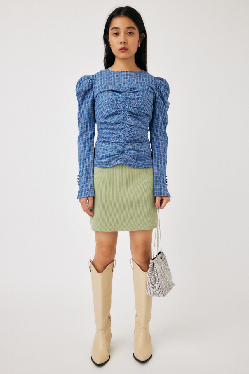 MOUSSY「PUFF SLEEVE GATHER ブラウス」|シャツ・ブラウス|