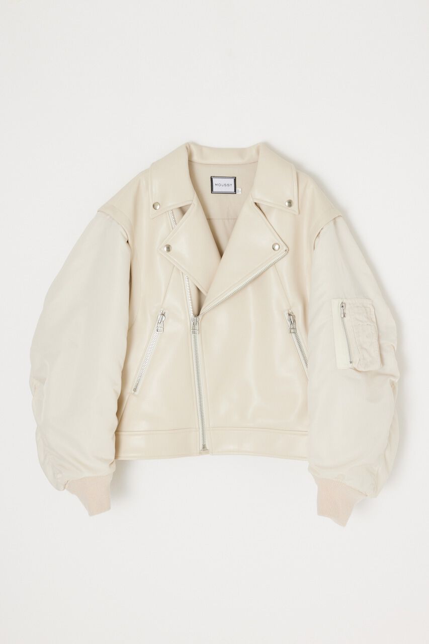 MOUSSY「FAUX LEATHER DETACHABLE ジャケット」|その他|