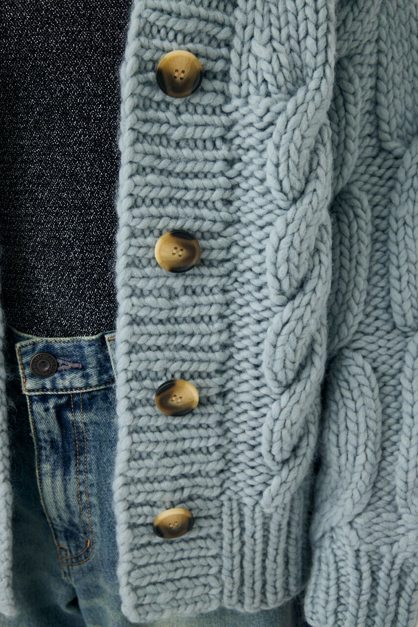 MOUSSY「VOLUME CABLE カーディガン」|カーディガン|