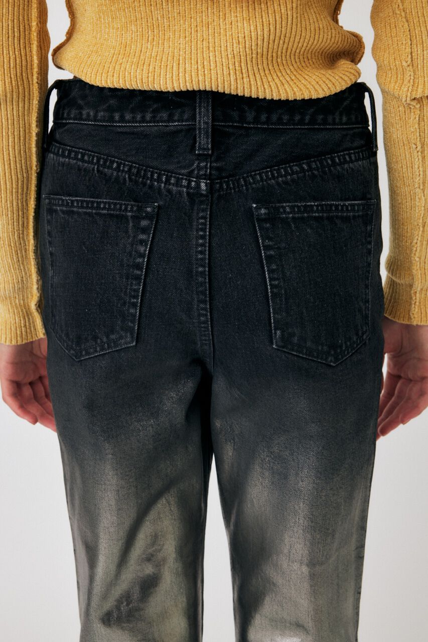 MOUSSY「FOIL PRINT SLIM FLARE」|デニム|