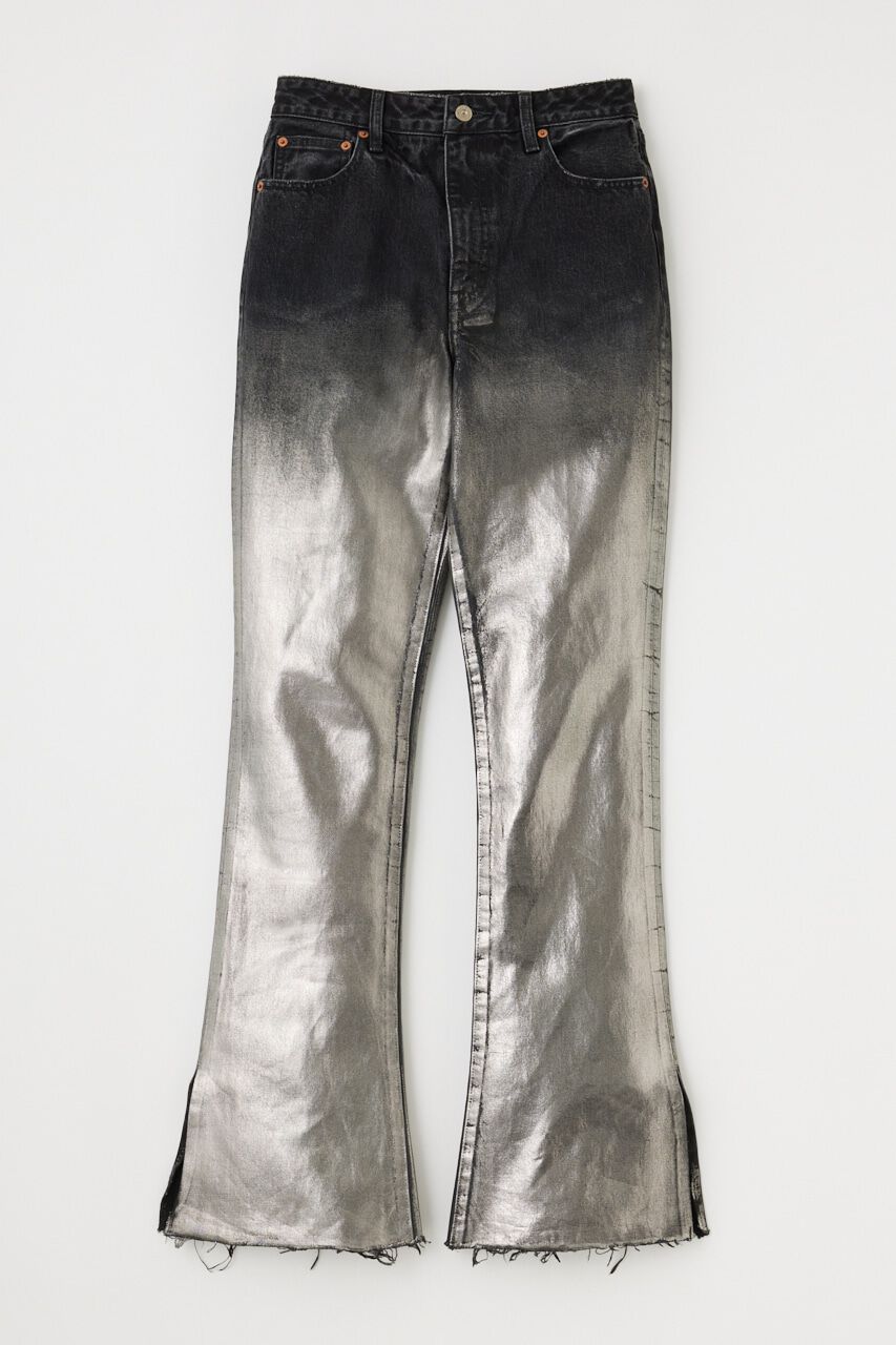 MOUSSY「FOIL PRINT SLIM FLARE」|デニム|