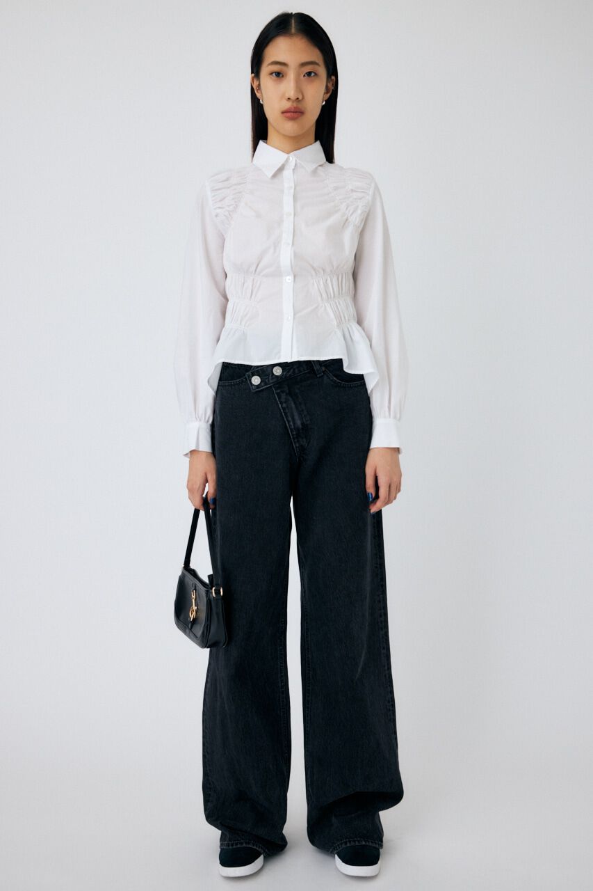 MOUSSY「COTTON GATHER シャツ」|シャツ・ブラウス|