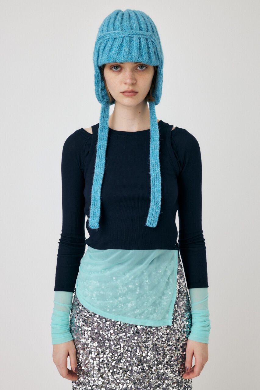 MOUSSY「COLOR BLOCK DOUBLE LAYER LSTシャツ」|Tシャツ・カットソー|