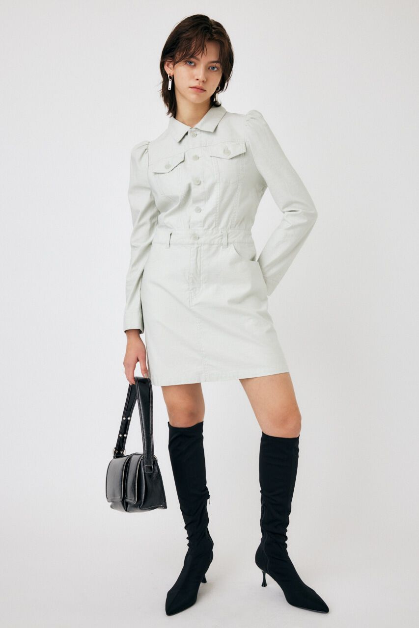 MOUSSY「PUFF SLEEVE MINI ドレス」|ワンピース|