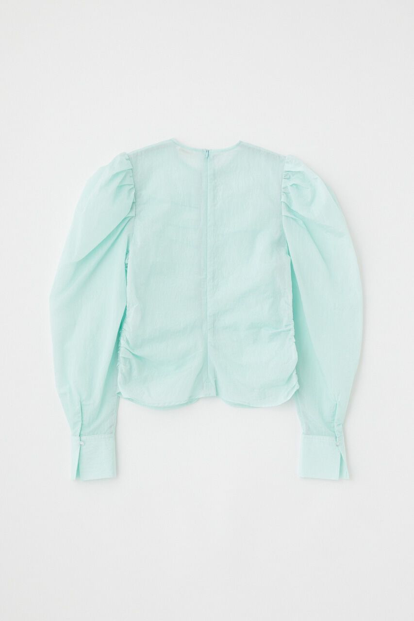 MOUSSY「NO COLLAR GATHER ブラウス」|シャツ・ブラウス|