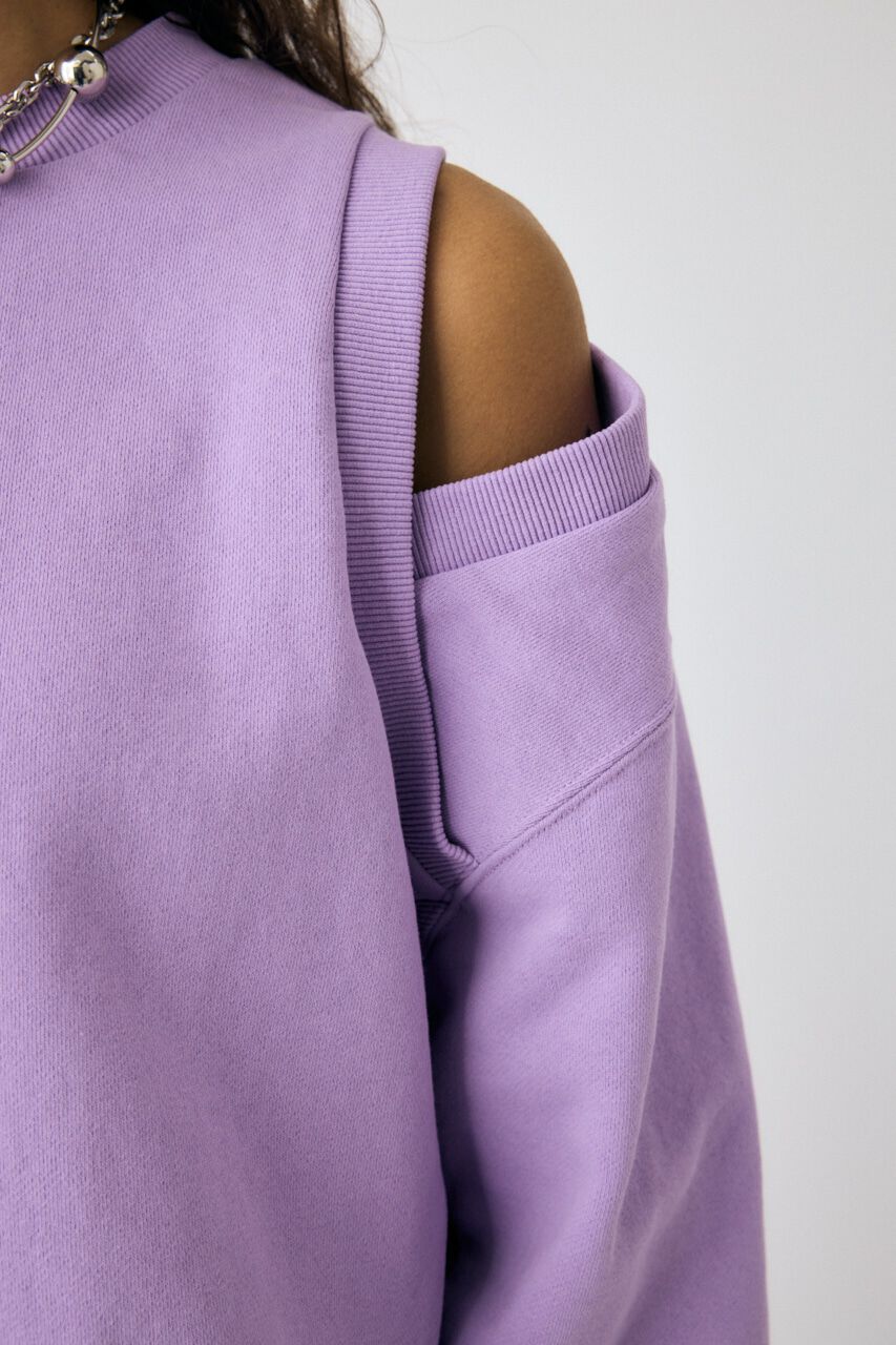 MOUSSY「SHOULDER CUT CROPPED トップス」|パーカー|