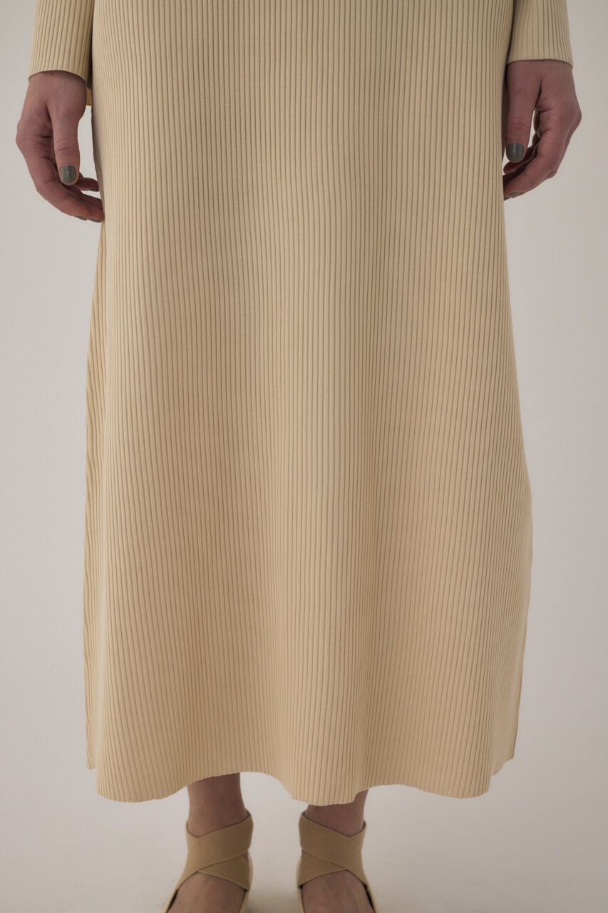 MOUSSY「リサイクルポリエステル使用オープンショルダーニットドレス」|ワンピース|