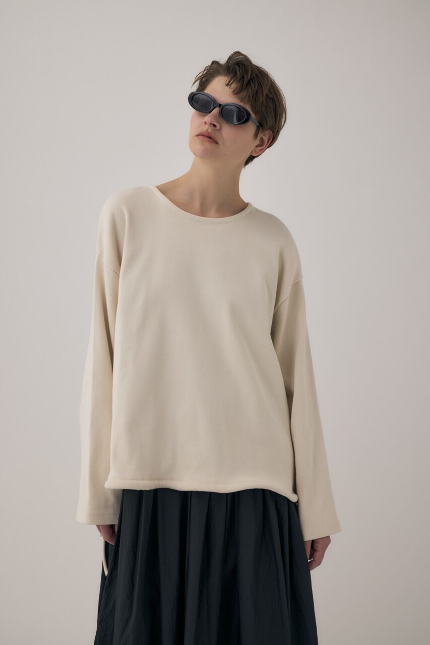 MOUSSY「ｵｰｶﾞﾆｯｸｺｯﾄﾝ使用の厚手ｶｯﾄｿｰ裾と袖を紐でｷﾞｬｻﾞｰ 」|Tシャツ・カットソー|