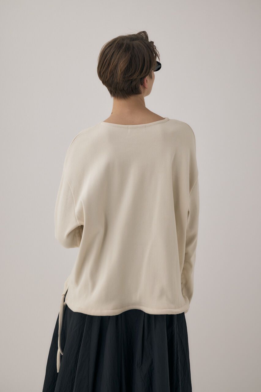 MOUSSY「ｵｰｶﾞﾆｯｸｺｯﾄﾝ使用の厚手ｶｯﾄｿｰ裾と袖を紐でｷﾞｬｻﾞｰ 」|Tシャツ・カットソー|