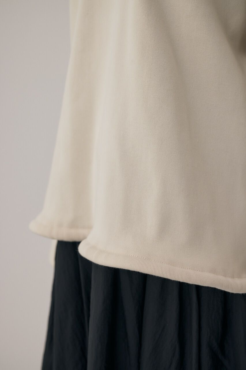 MOUSSY「ｵｰｶﾞﾆｯｸｺｯﾄﾝ使用の厚手ｶｯﾄｿｰ裾と袖を紐でｷﾞｬｻﾞｰ 」|Tシャツ・カットソー|