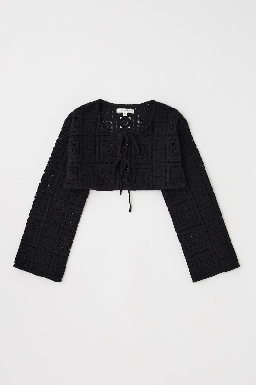 MOUSSY「CROCHET カーディガン」|カーディガン|BLK