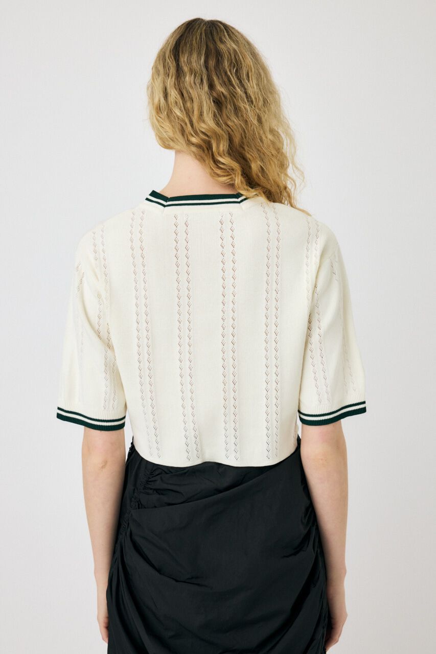 MOUSSY「MOUSSY CROPPED KNIT Tシャツ」|ニット・セーター|