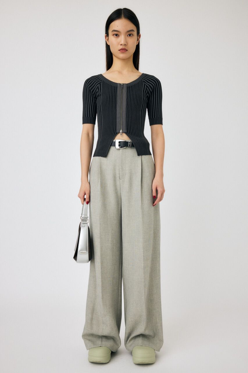 MOUSSY「ZIP UP RIB トップス」|ニット・セーター|