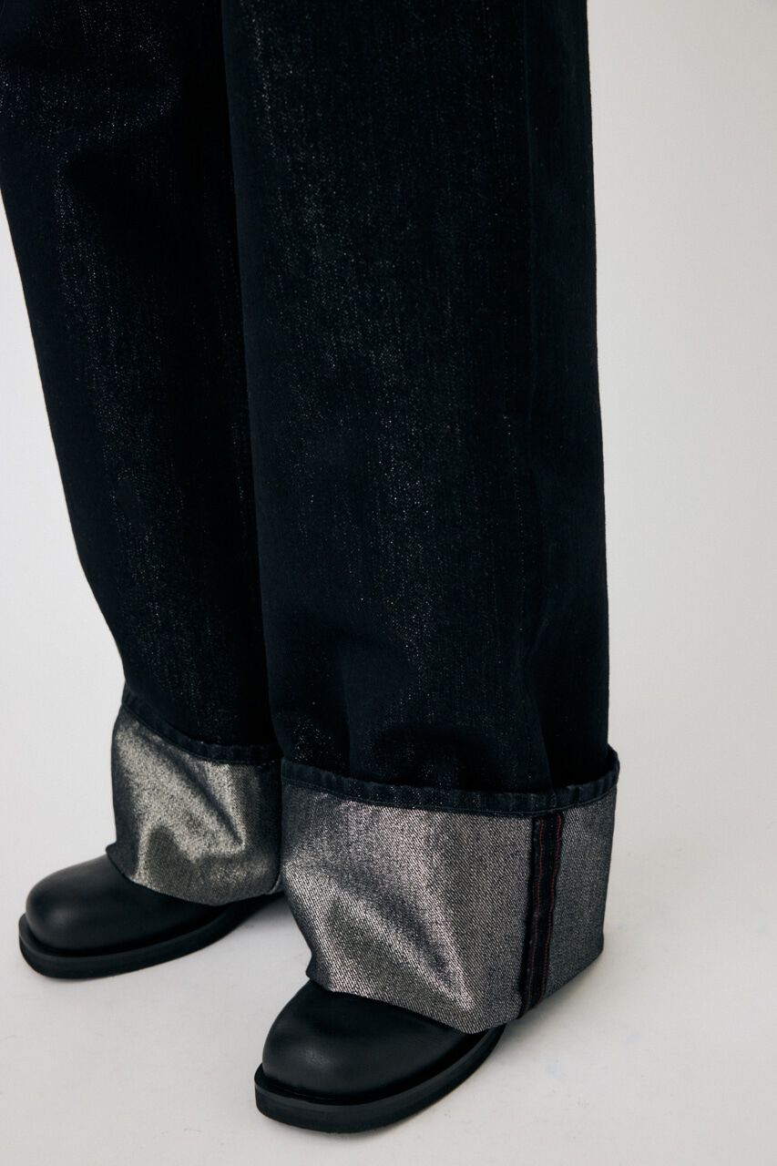 MOUSSY「GLITTER DENIM WIDE STRAIGHT」|デニム|