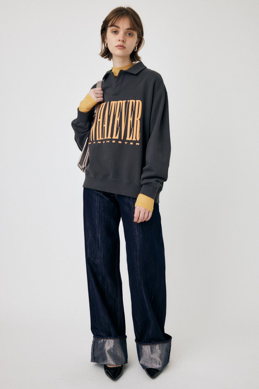 MOUSSY「GLITTER DENIM WIDE STRAIGHT」|デニム|