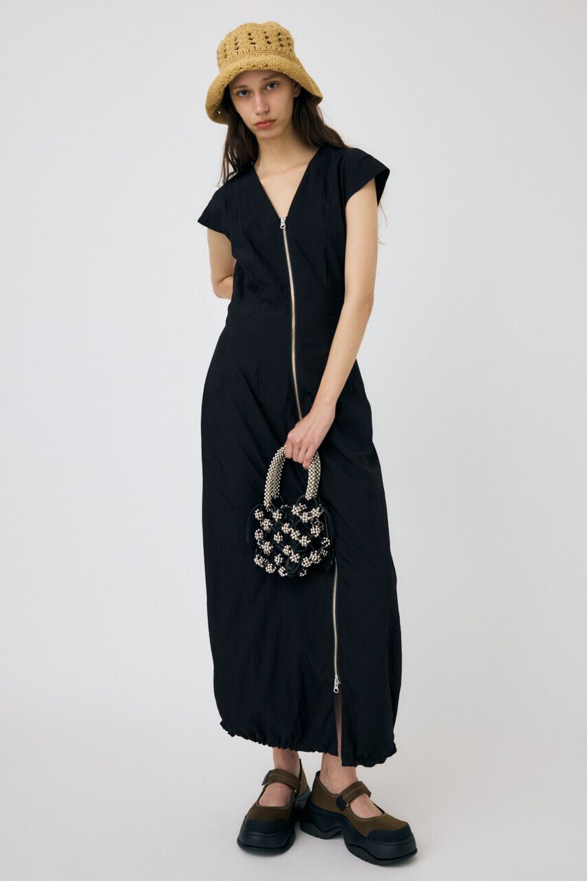 MOUSSY「ZIP UP WAIST TUCK ドレス」|ワンピース|