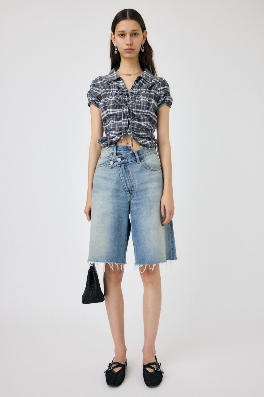 MOUSSY「SHIRRING RIBBON シャツ」|シャツ・ブラウス|