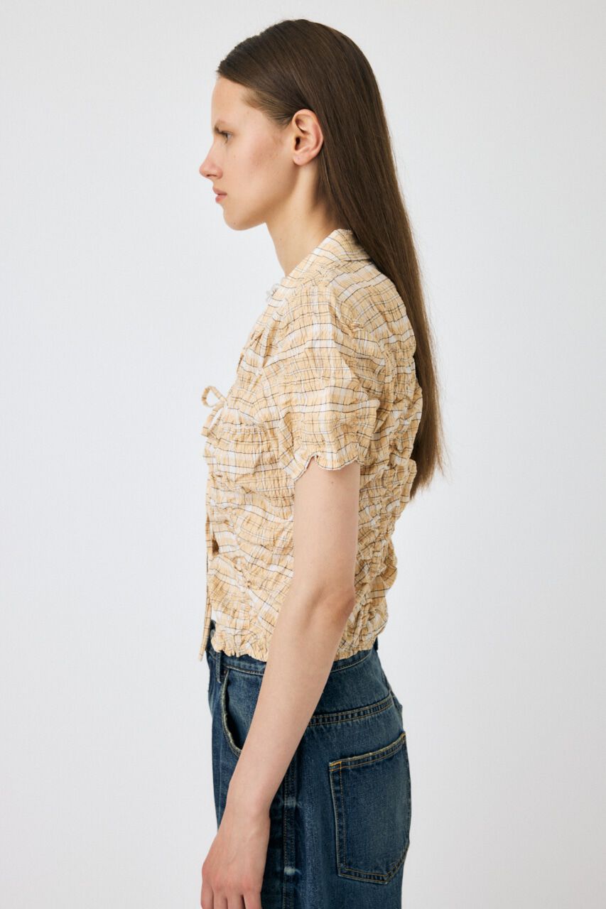 MOUSSY「SHIRRING RIBBON シャツ」|シャツ・ブラウス|