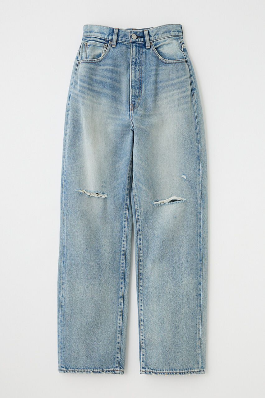 MOUSSY「HW CRASH LOOSE STRAIGHT」|デニム|