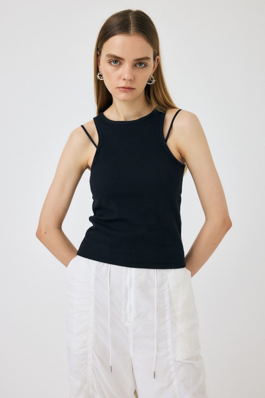 MOUSSY「STRAP MINIMAL タンク」|タンクトップ|BLK