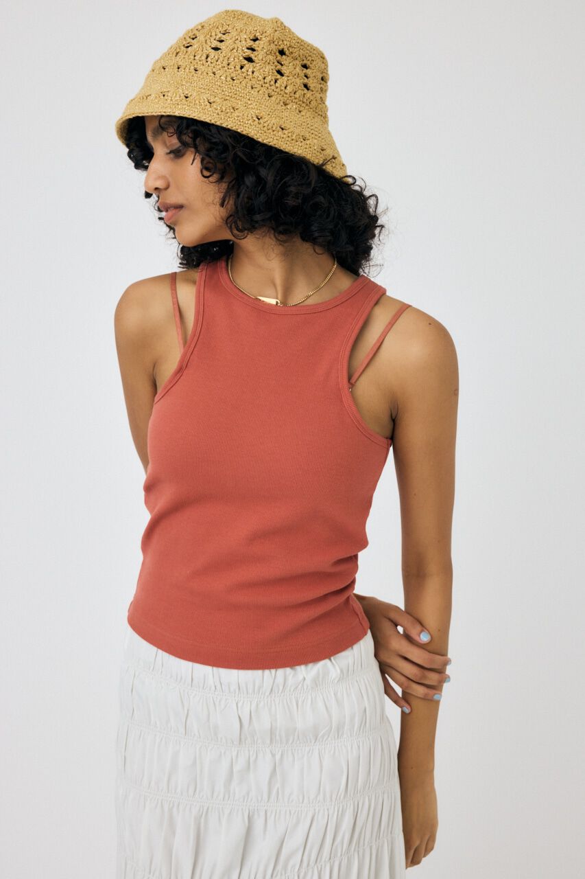 MOUSSY「STRAP MINIMAL タンク」|タンクトップ|RED