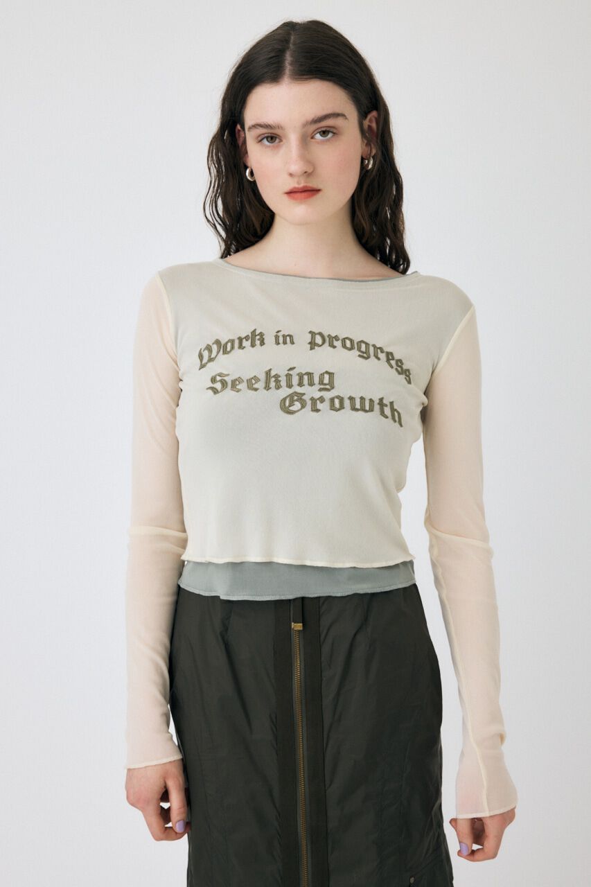 MOUSSY「SHEER LAYERED ロングスリーブTシャツ」|Tシャツ・カットソー|IVOY3