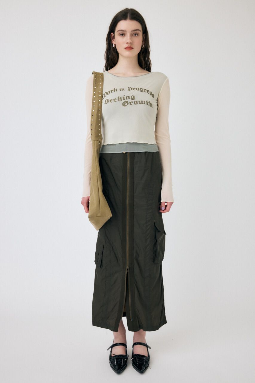 MOUSSY「SHEER LAYERED ロングスリーブTシャツ」|Tシャツ・カットソー|