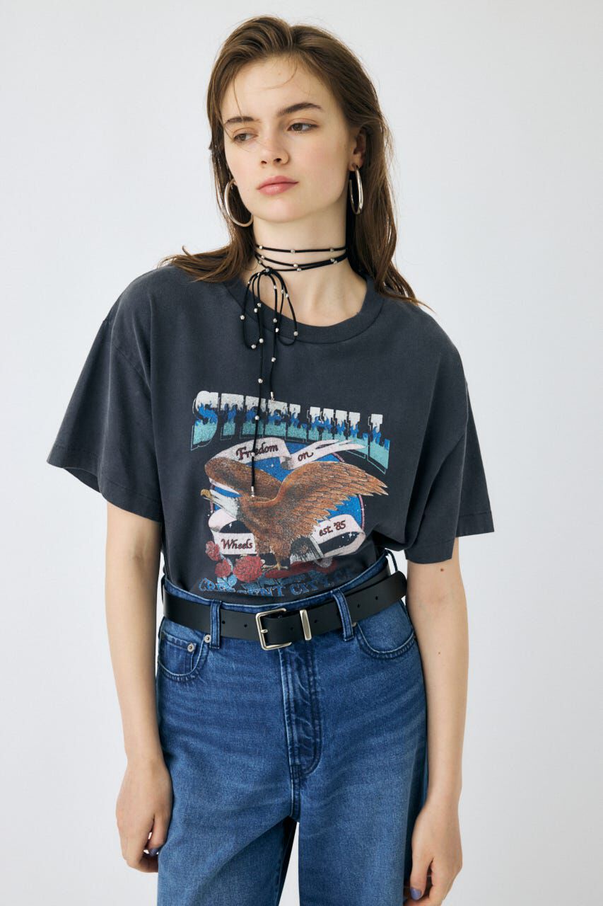 MOUSSY「CA MOTORSHOP Tシャツ」|Tシャツ・カットソー|L/BLK1
