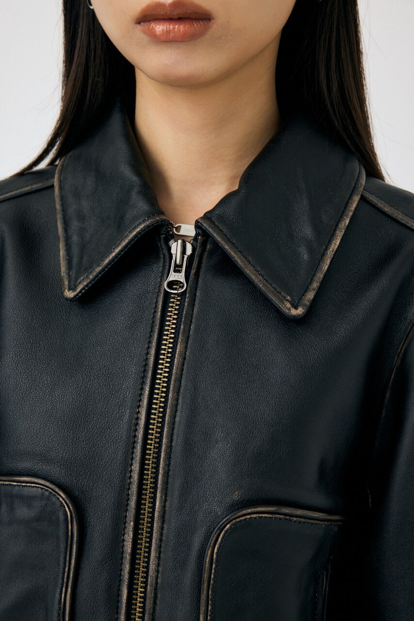 MOUSSY「LEATHER FLIGHT ジャケット」|その他|